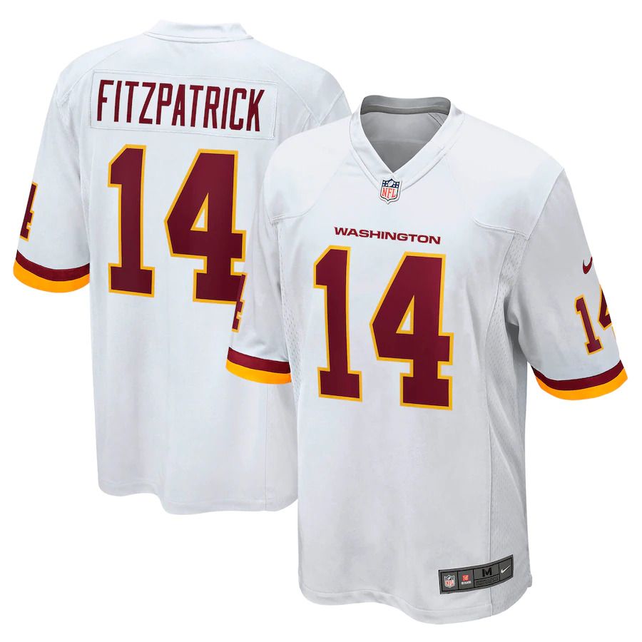Men Washington Redskins 14 Ryan Fitzpatrick Nike White Game NFL Jersey